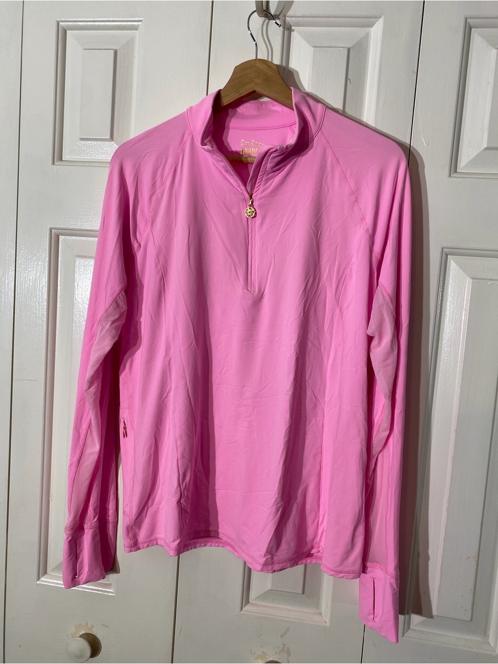Women's Pink Luxletic Quarter-Zip Athletic Pullover